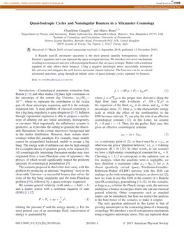 Quasi-Isotropic Cycles and Nonsingular Bounces in a Mixmaster Cosmology