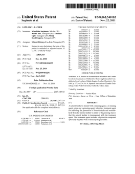 (12) United States Patent (10) Patent No.: US 8,062,540 B2 Sugimoto Et Al