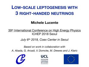Low-Scale Leptogenesis with 3 Right-Handed Neutrinos