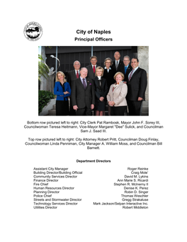 City of Naples Principal Officers
