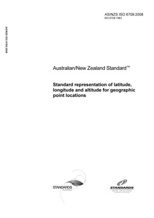 AS/NZS ISO 6709:2008 Standard Representation of Latitude, Longitude