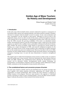 Golden Age of Mass Tourism: Its History and Development