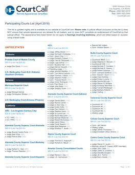Participating Courts List (April 2018)