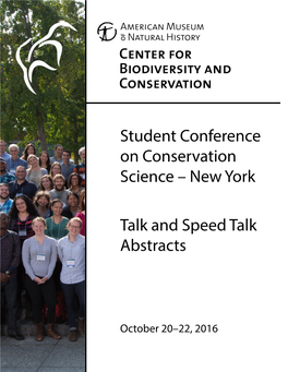 Student Conference on Conservation Science – New York Talk And