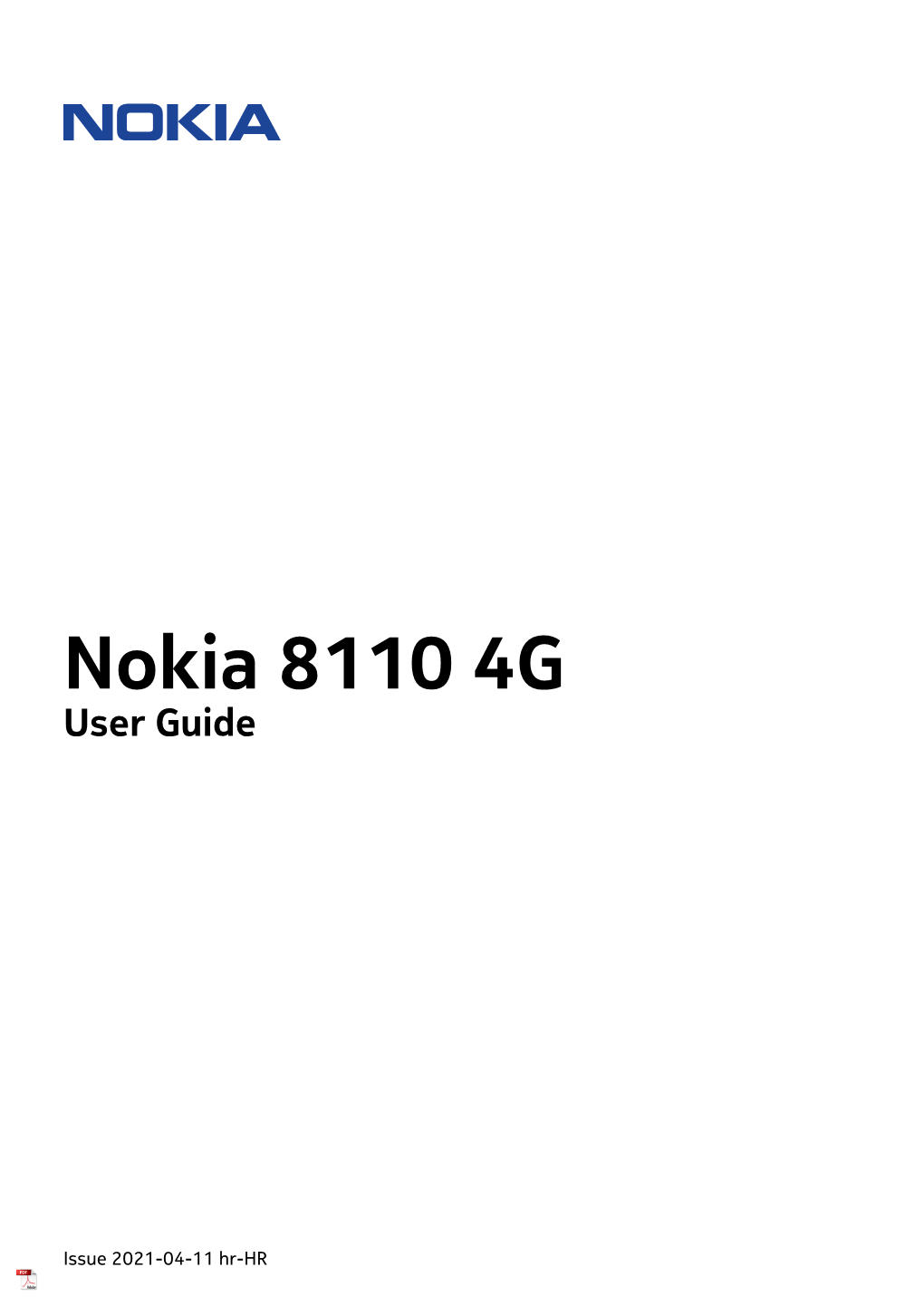 Nokia Nokia 8110 4G User Guide