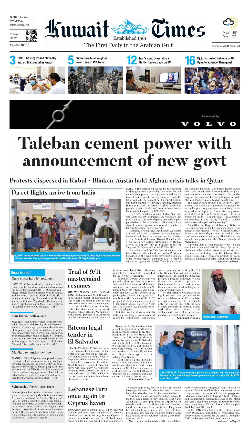 Taleban Cement Power with Announcement of New Govt