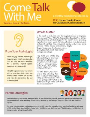 Words Matter Parent Strategies