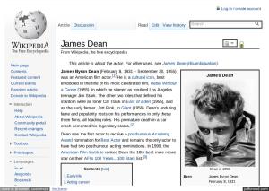 James Dean from Wikipedia, the Free Encyclopedia
