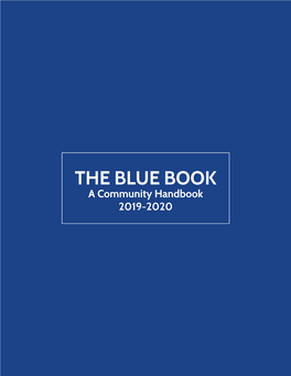THE BLUE BOOK a Community Handbook 2019-2020 CALENDAR 2019-2020