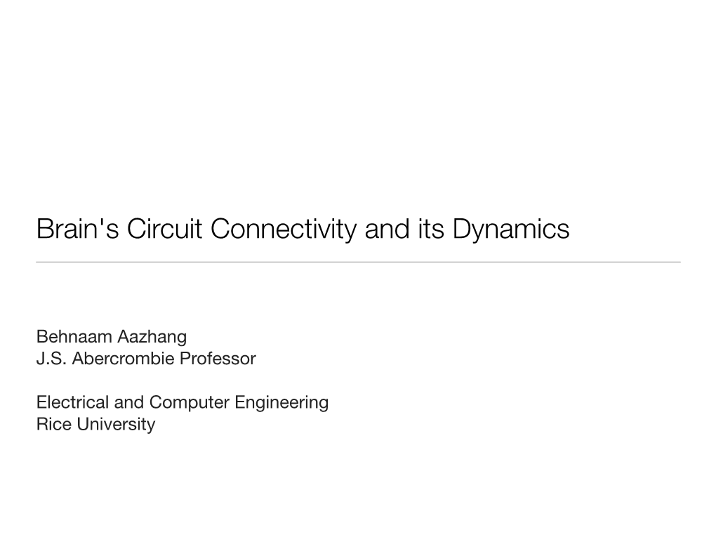 Brain's Circuit Connectivity and Its Dynamics