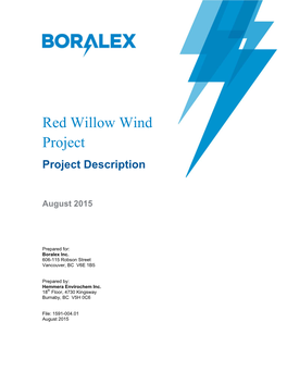 Red Willow Wind Project Project Description