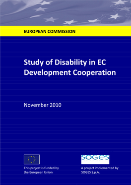 Study of Disability in EC Development Cooperation