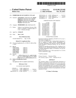 (12) United States Patent (10) Patent No.: US 9,181.233 B2 Heiser Et Al