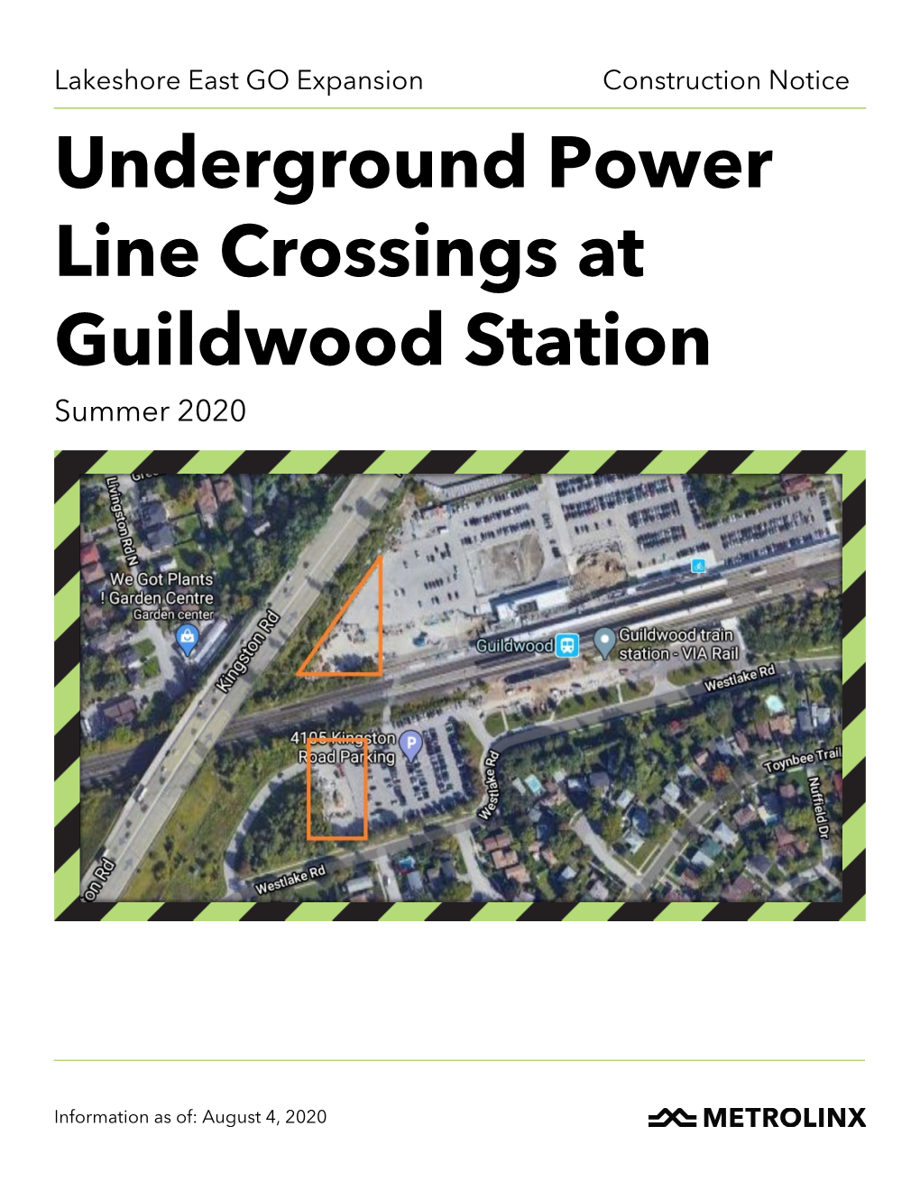 Underground Power Line Crossings at Guildwood Station Summer 2020