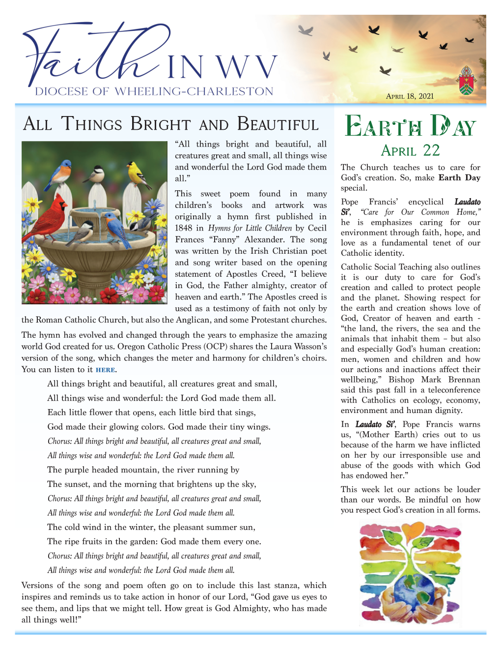 Faithinwv Ebulletin April 18, 2021