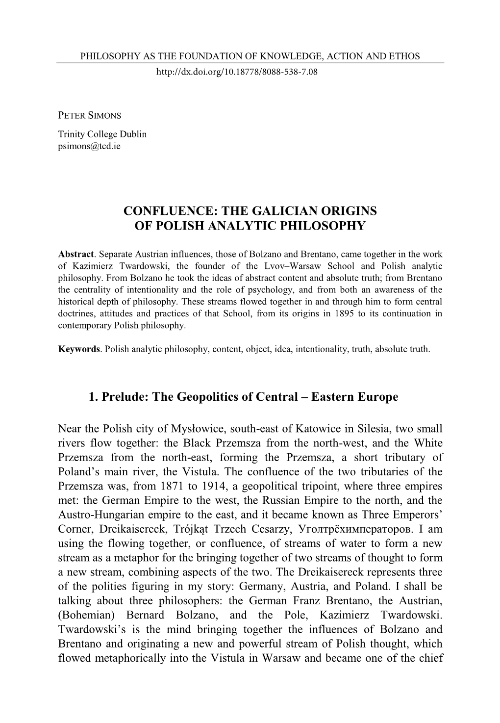 The Galician Origins of Polish Analytic Philosophy