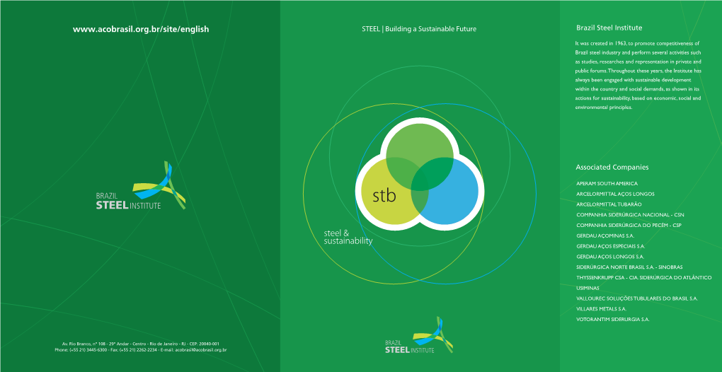 STEEL | Building a Sustainable Future Brazil Steel Institute