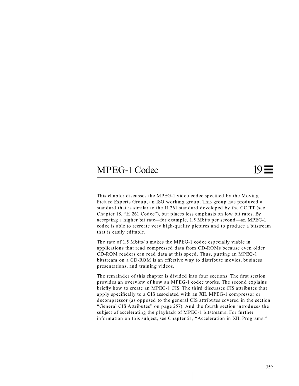 MPEG-1 Codec 19