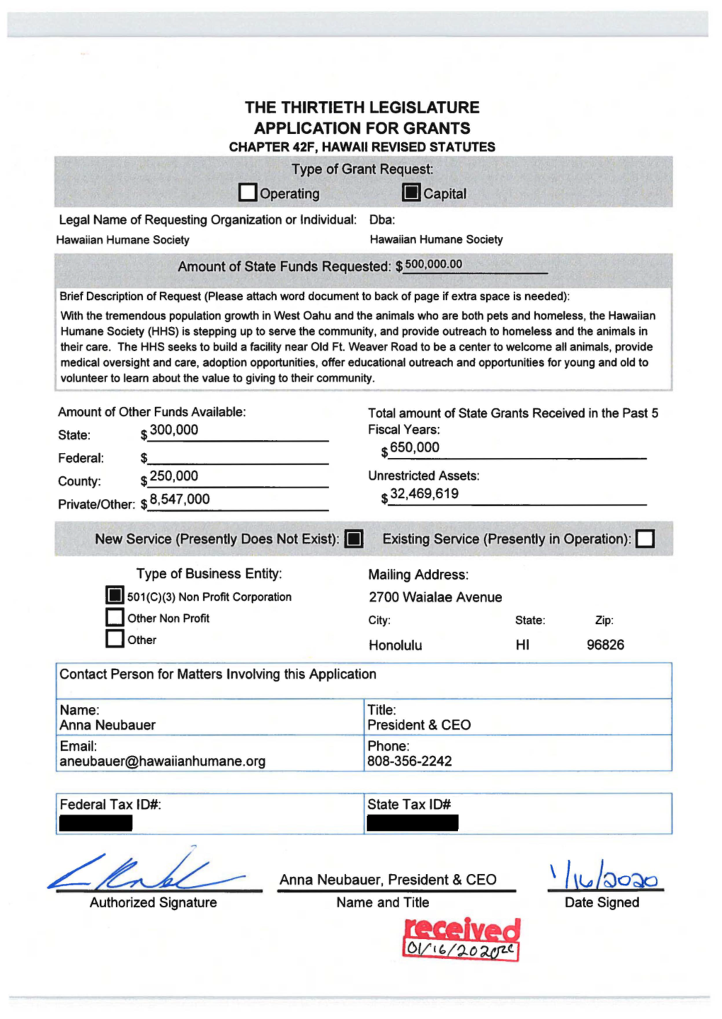 Hawaiian Humane Society CIP Redacted.Pdf