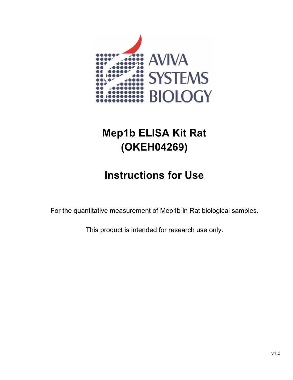 Mep1b ELISA Kit Rat (OKEH04269)