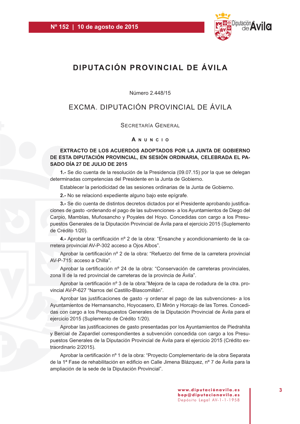 Diputación Provincial De Ávila