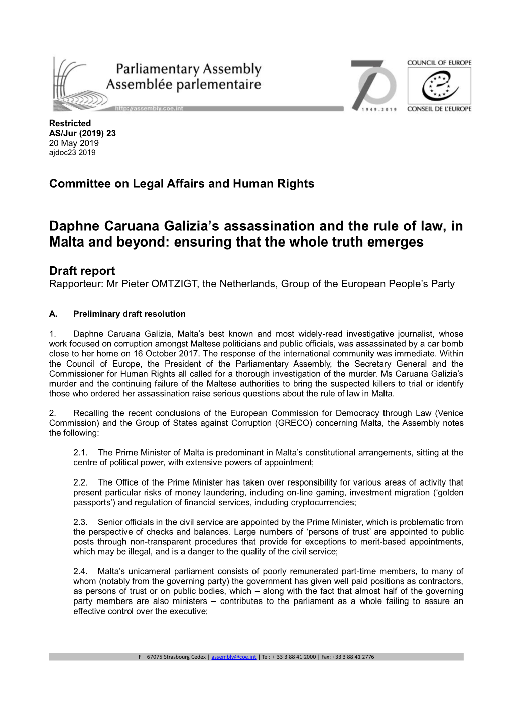 Daphne Caruana Galizia's Assassination and The