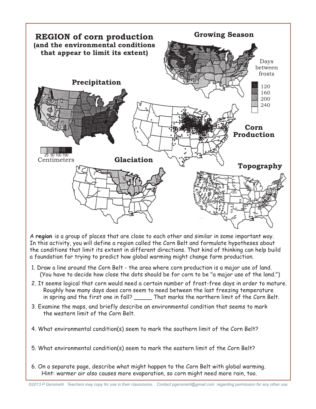 Corn Belt Region Activity