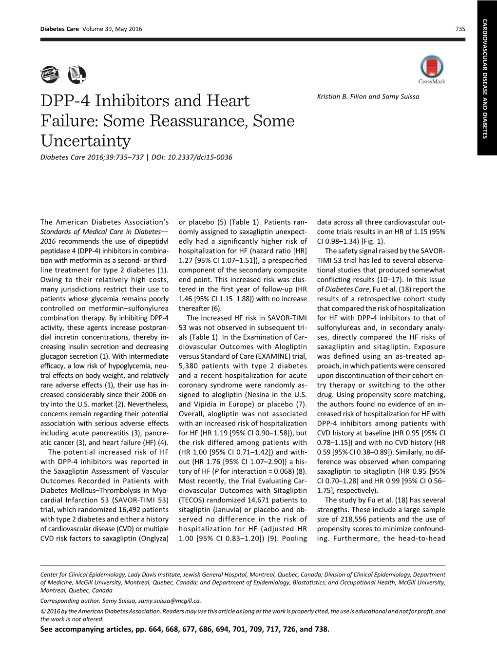 DPP-4 Inhibitors and Heart Failure