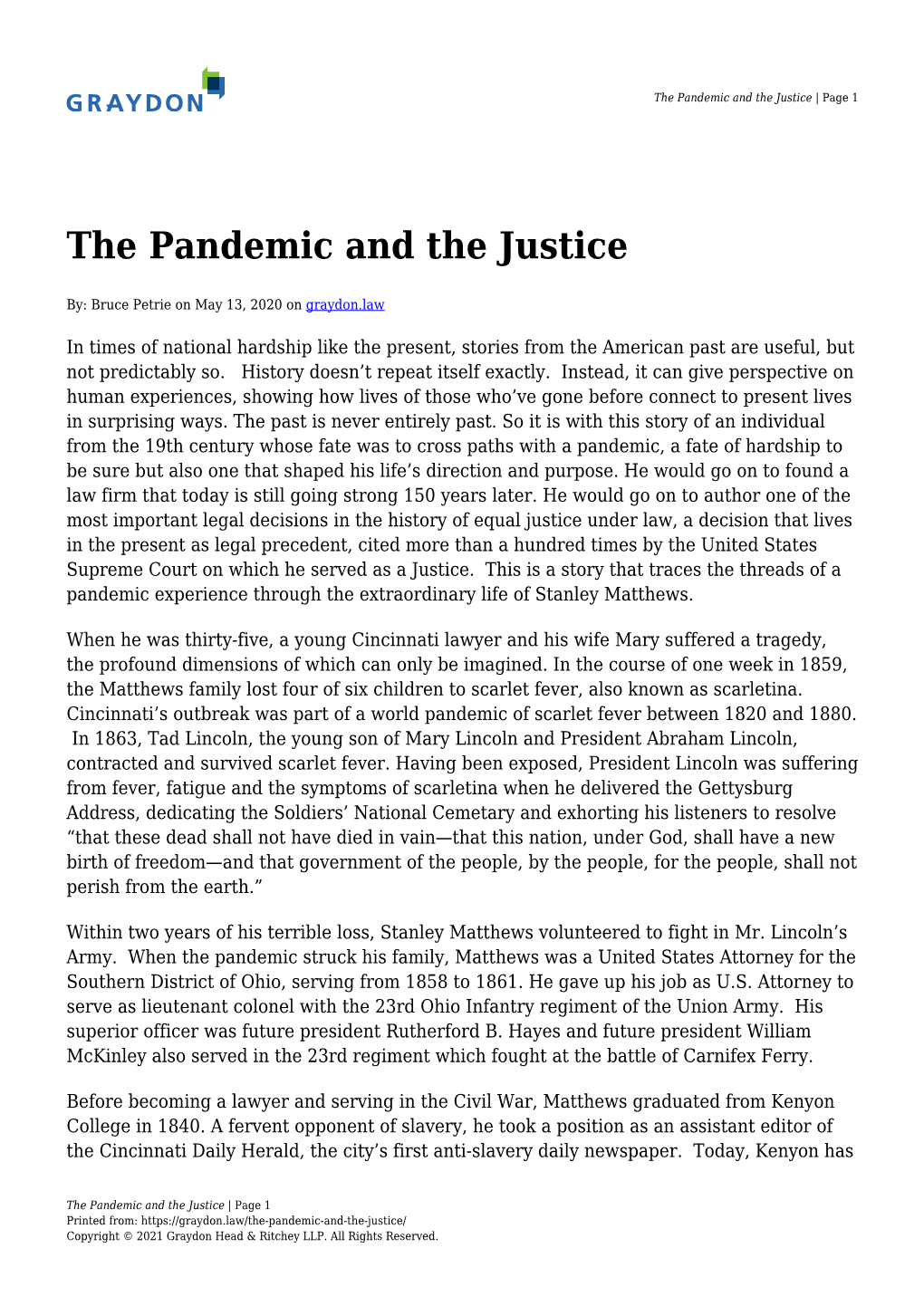 The Pandemic and the Justice | Page 1