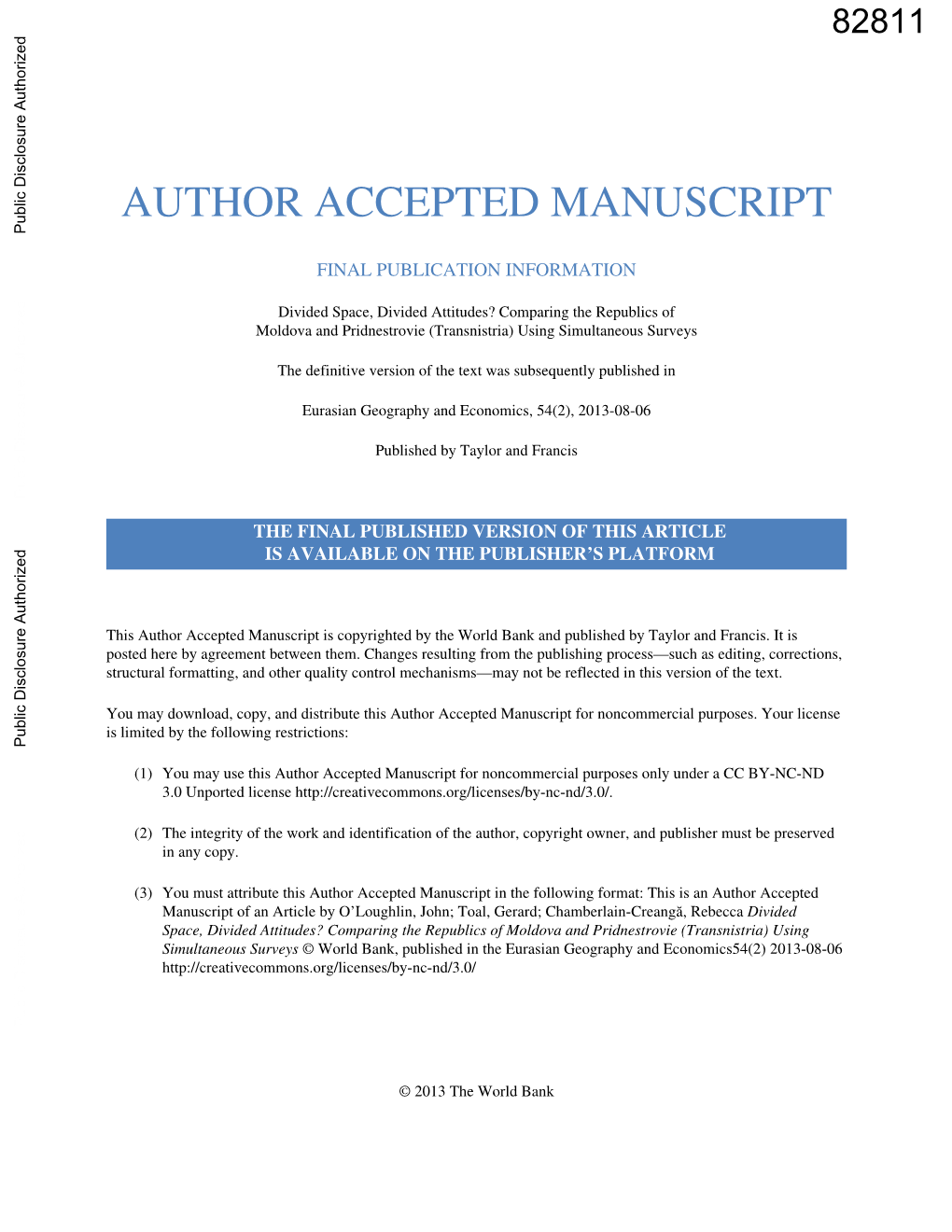 Author Accepted Manuscript