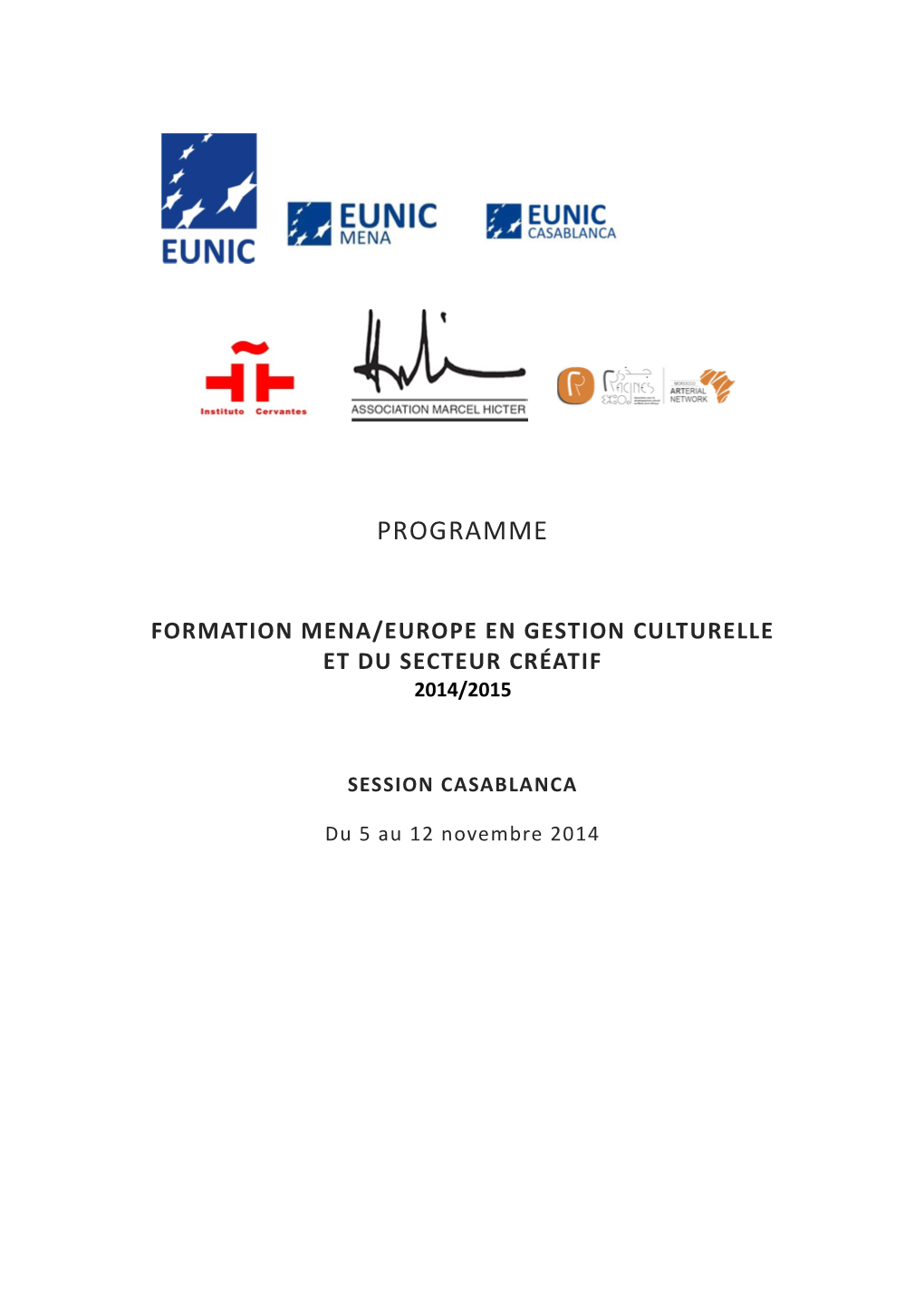 Programme Formation EUNIC