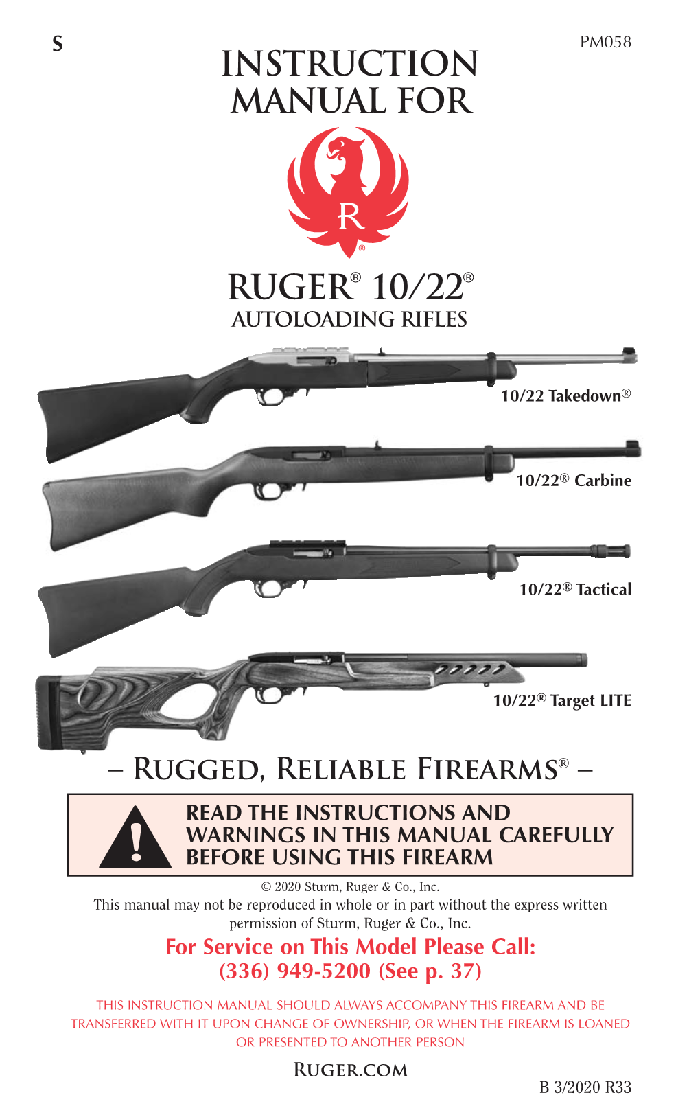 Instruction Manual for Ruger 10/22