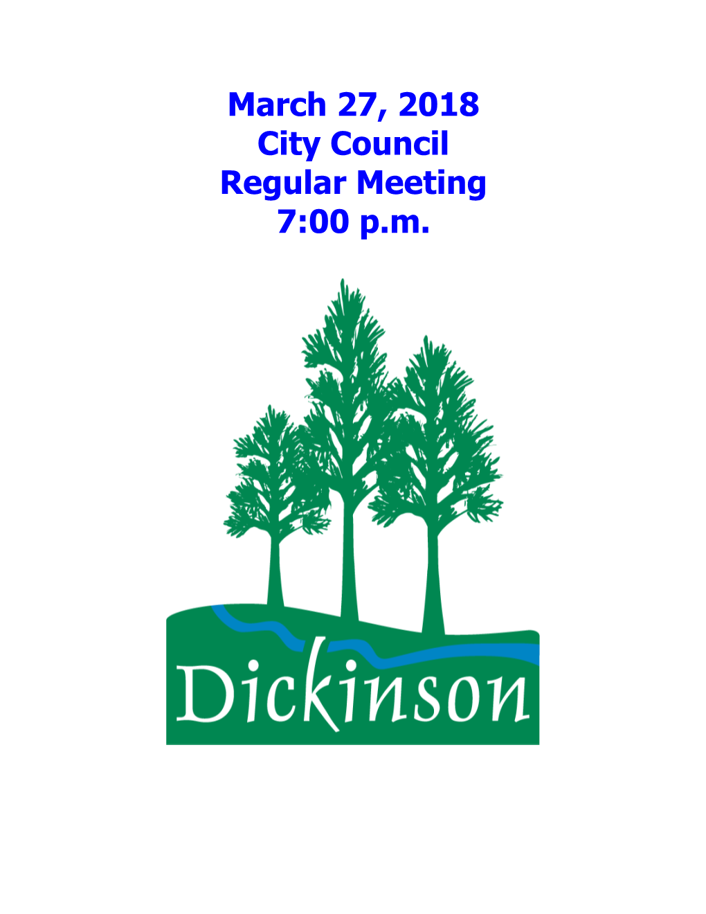 03-27-2018 City Council Regular Meeting Packet