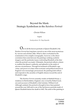 Beyond the Mask: Strategic Symbolism in the Rainbow Portrait