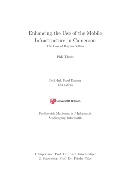 Enhancing the Use of the Mobile Infrastructure in Cameroon the Case of Bayam Sellam