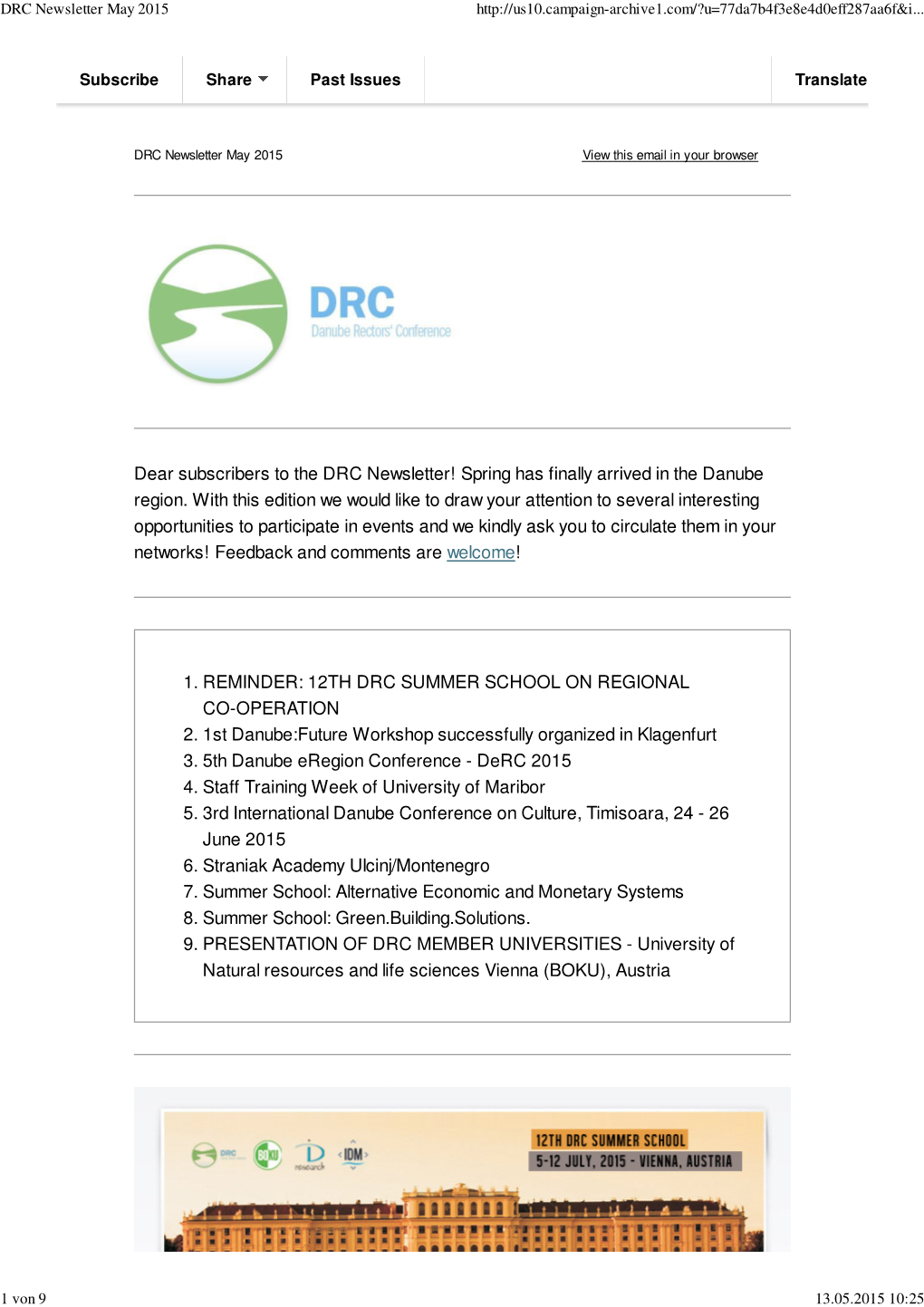 DRC Newsletter May 2015