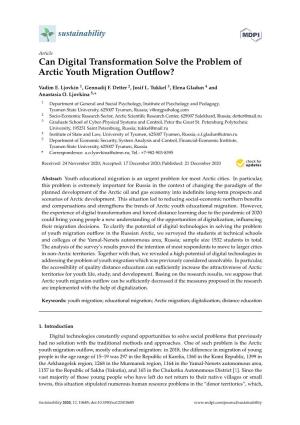Can Digital Transformation Solve the Problem of Arctic Youth Migration Outﬂow?