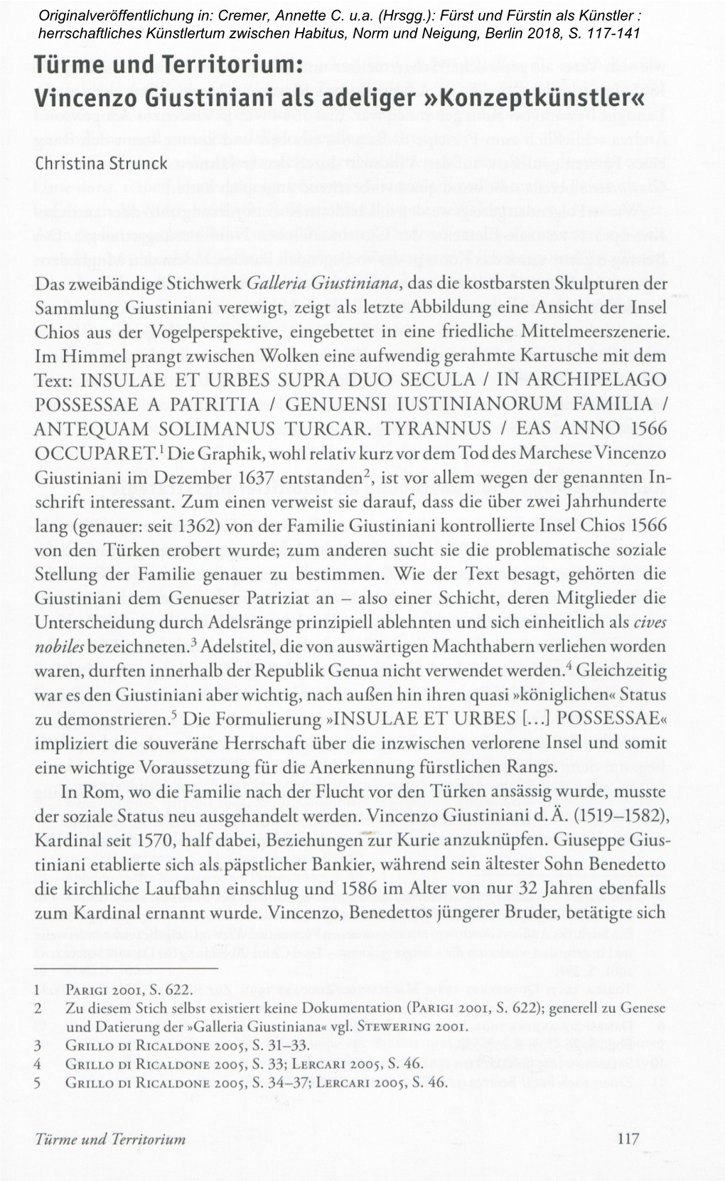 Türme Und Territorium: Vincenzo Giustiniani Als Adeliger »Konzeptkünstler«