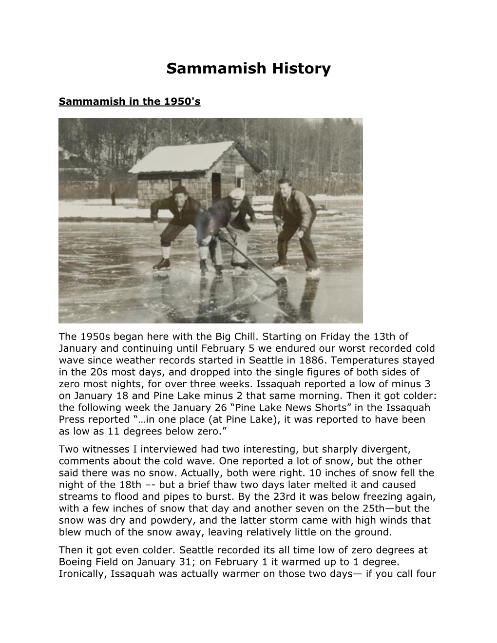 Sammamish History