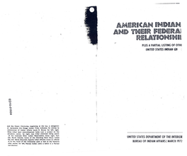 March 1972 American Indians and Their Federal Rleationships.Pdf