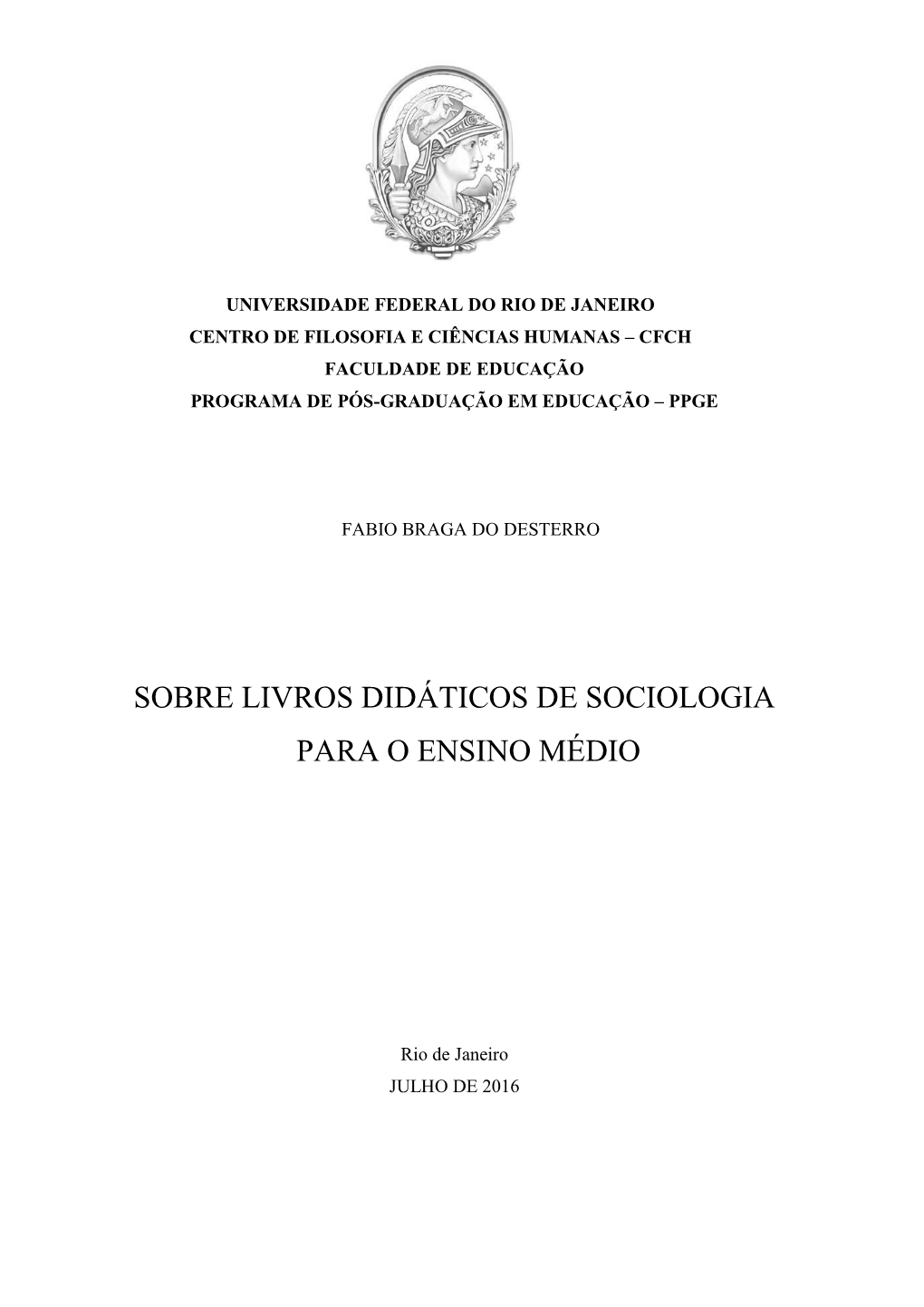 Sobre Livros Didáticos De Sociologia Para O Ensino Médio