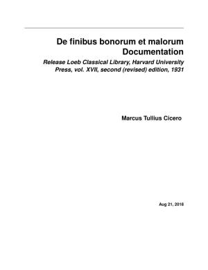 De Finibus Bonorum Et Malorum Documentation