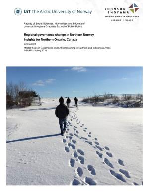 Regional Governance Change in Northern Norway Insights For