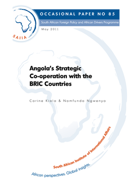 Angola's Strategic Co-Operation with the Bric Countries
