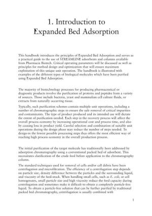 1. Introduction to Expanded Bed Adsorption
