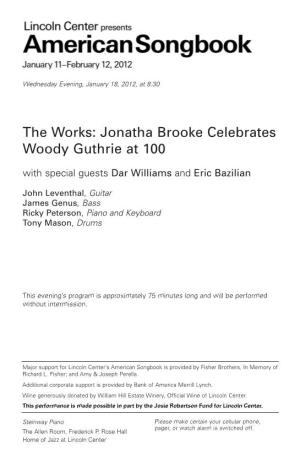 Jonatha Brooke Celebrates Woody Guthrie at 100