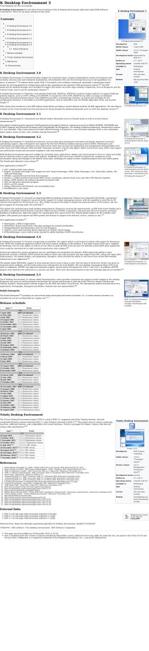 K Desktop Environment 3 from Wikipedia, the Free Encyclopedia