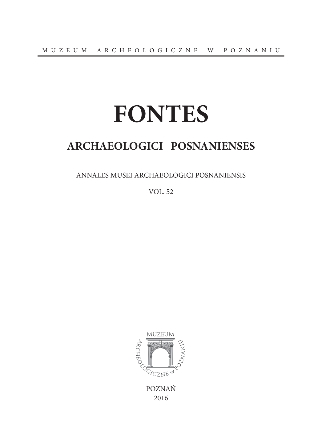 Fontes Archaeologici Posnanienses