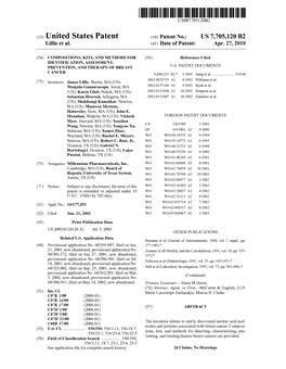(12) United States Patent (10) Patent No.: US 7,705,120 B2 Lillie Et Al