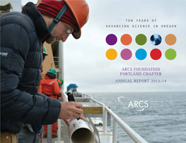 Arcs Foundation Portland Chapter Annual Report 2013
